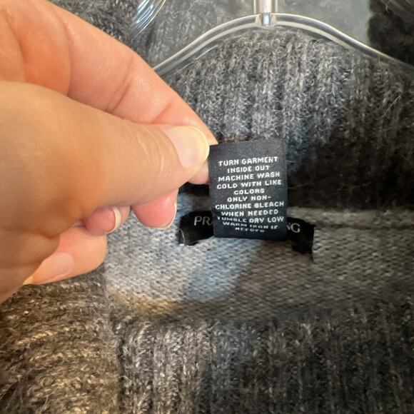 Prabal Gurung Womens Pullover Turtleneck Sweater Size 10/12 Gray Knit Cozy - Picture 7 of 9